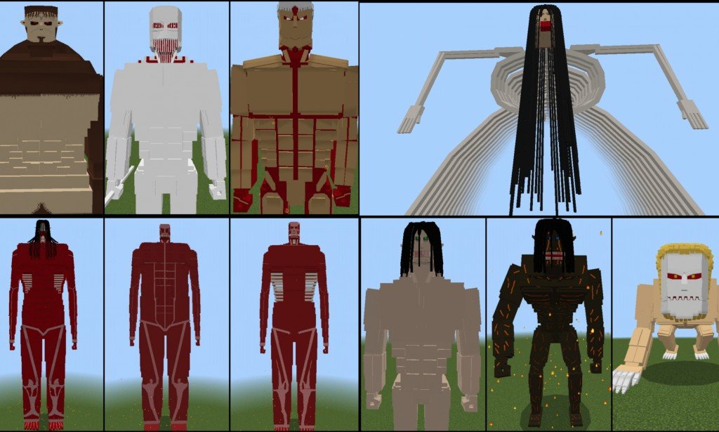 مود هجوم العمالقة 3D | ماين كرافت الجوال