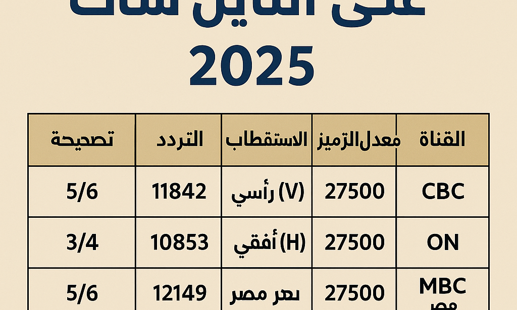 أحدث ترددات القنوات على النايل سات 2025: دليل شامل للمشاهد المصري